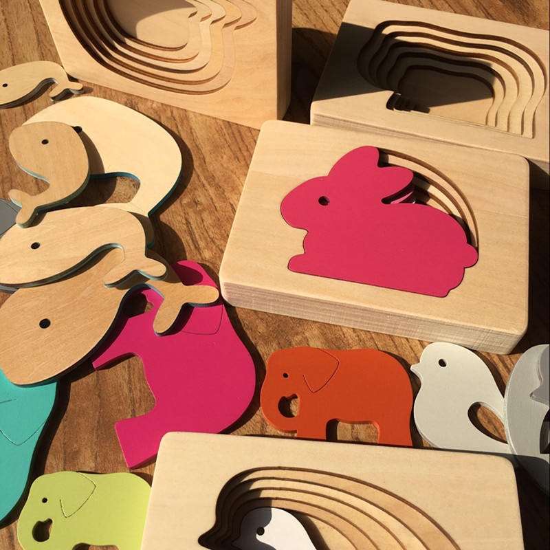 3D Animal Shaped Wooden Puzzle Toy