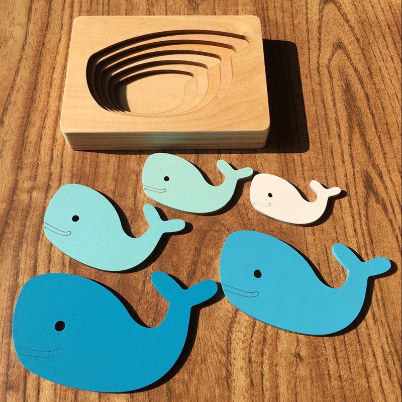 3D Animal Shaped Wooden Puzzle Toy