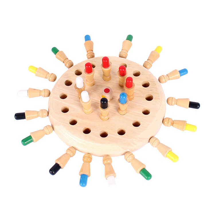 Multicolored Wooden Memory Toy for Children